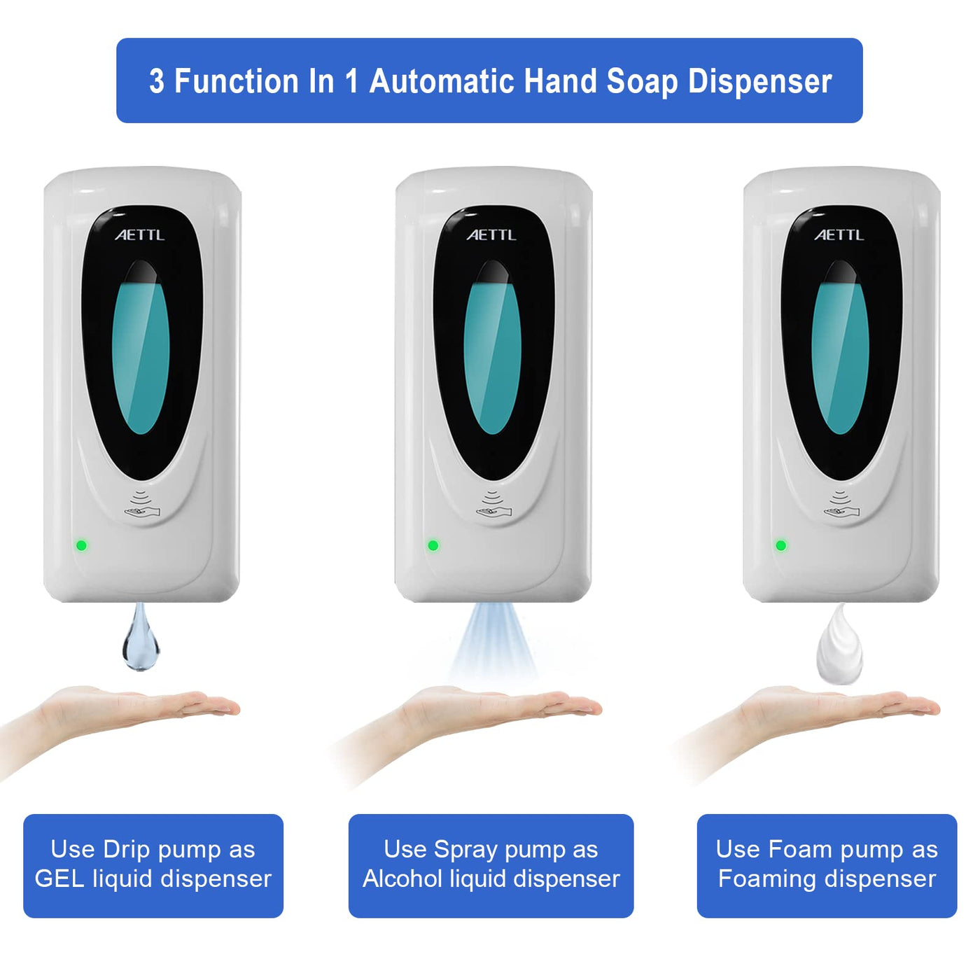 Automatic Foaming Hand Soap Dispenser Wall Mount Motion Sensor Foam