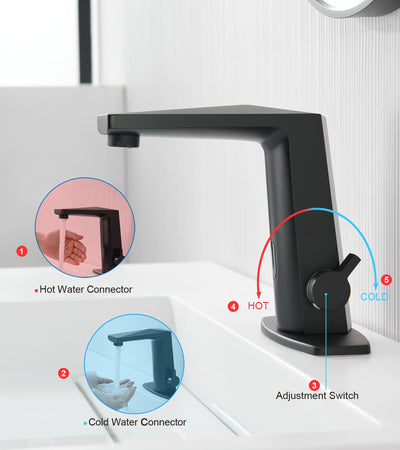 Touchless Sensor Faucet Automatic Motion Bathroom Sink Faucet