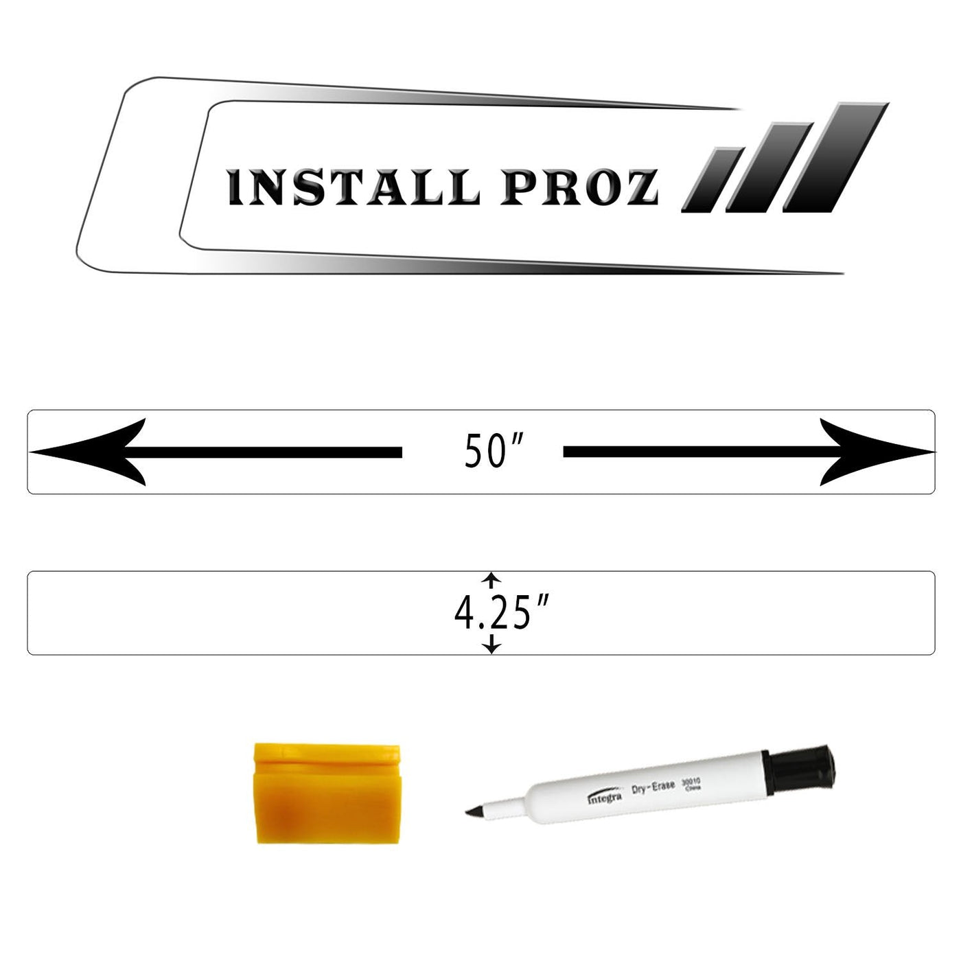 Install Proz Clear Paint Protection Film Medium Universal Rear Bumper Protector