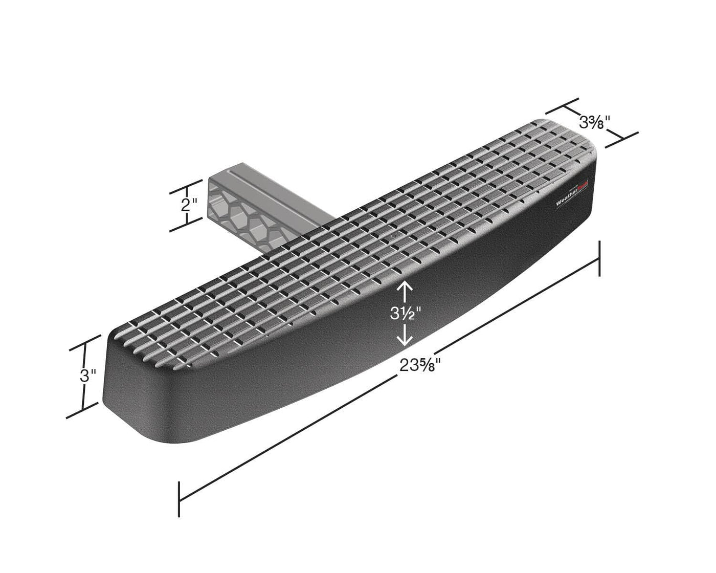 WeatherTech BumpStep XL Trailer Hitch Step With Stainless Theft Deterrent Hardware