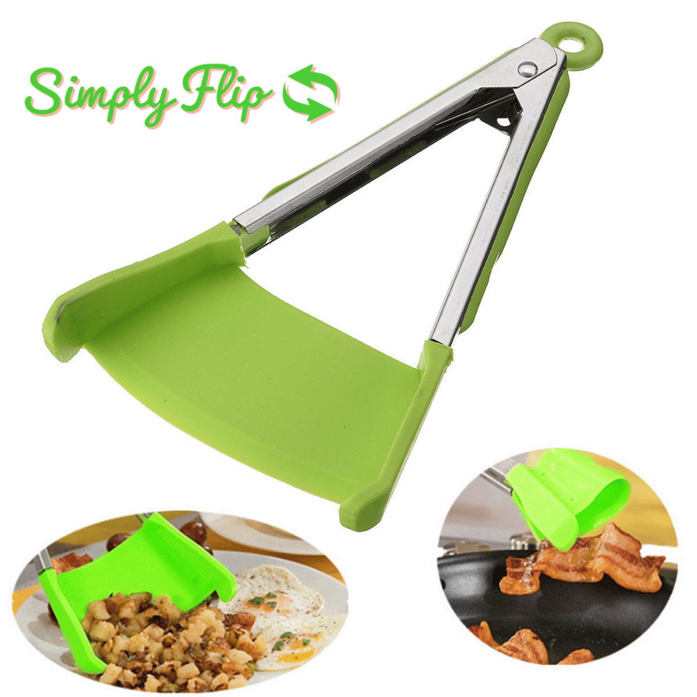 2-in-1 Spatula And Tongs Kitchen Utensil Tool Combo