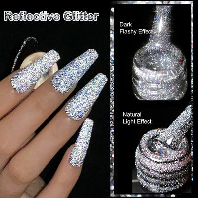 High Density Glitter Gel Nail Polish Sparkling Shine Colors