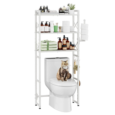 Toilet Storage Rack With Metal Toilet Paper Holder Heavy Duty