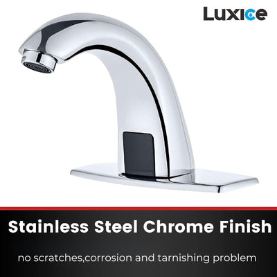 Touchless Bathroom Sink Faucet With Automatic Motion Sensor Battery