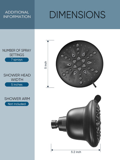 Modes 16 Stage Filtered Shower Head For Hard Water Cleaning