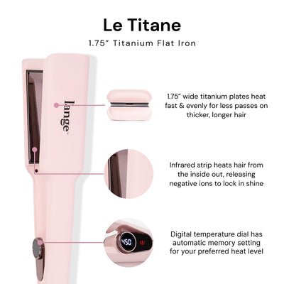 Titane Titanium Flat Iron Hair Straightener 1.75 Inch Plates