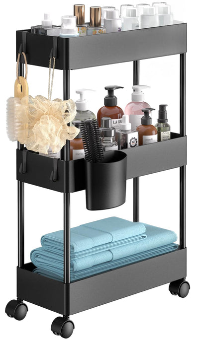Bathroom Storage Cart Organizer With Wheels For Easy Mobility