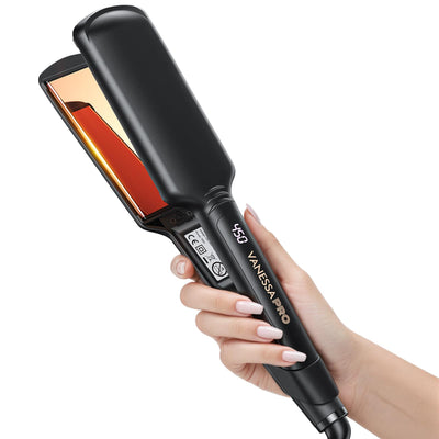 Titanium Flat Iron 2 Inch For Thick Black Hair Styling