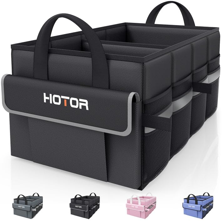 HOTOR Foldable Car Trunk Organizer For SUV Sedan Van Storage