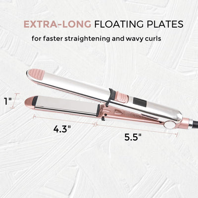 Flat Iron Hair Straightener Titanium Ionic For Smooth Styling