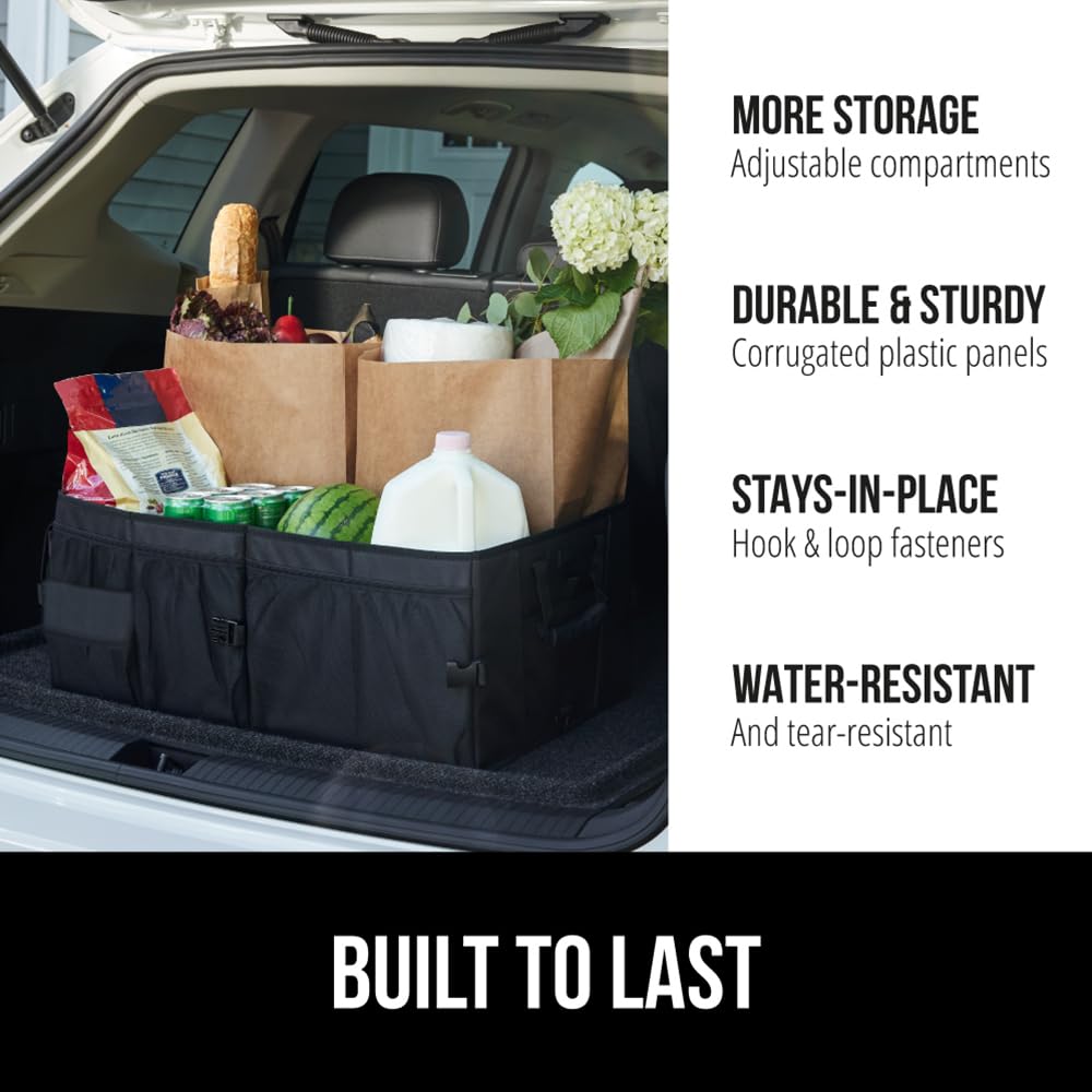 Gorilla Grip Large Capacity Trunk Storage Organizer Slip Resistant Container