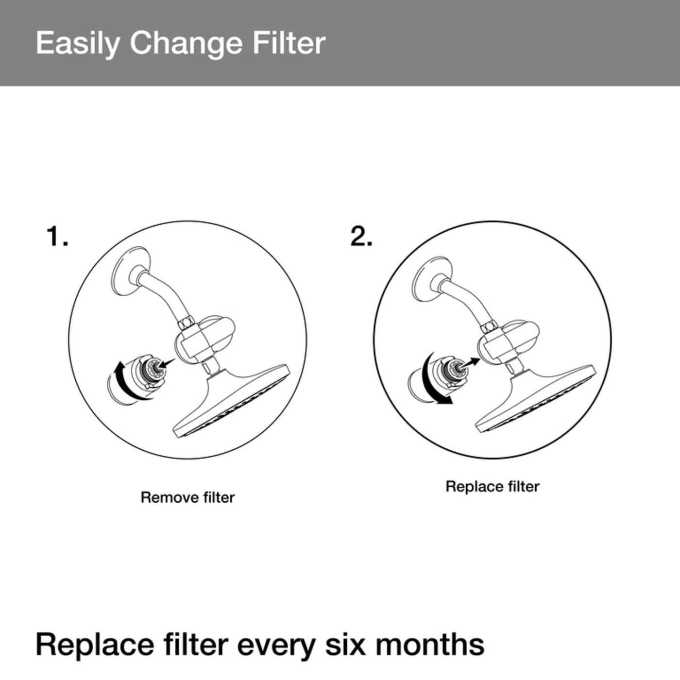 Shower Head Filtration System Attachment For Most Existing Showers