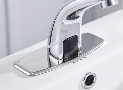 Automatic Sensor Bathroom Faucet Touchless With Hole Cover Plate