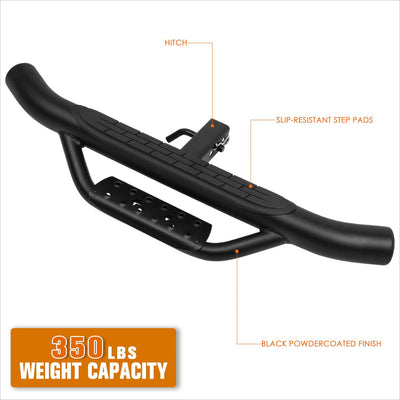 PM Performotor 36 Inch Black Steel Trailer Hitch Step Bar For 2 Inch Receiver