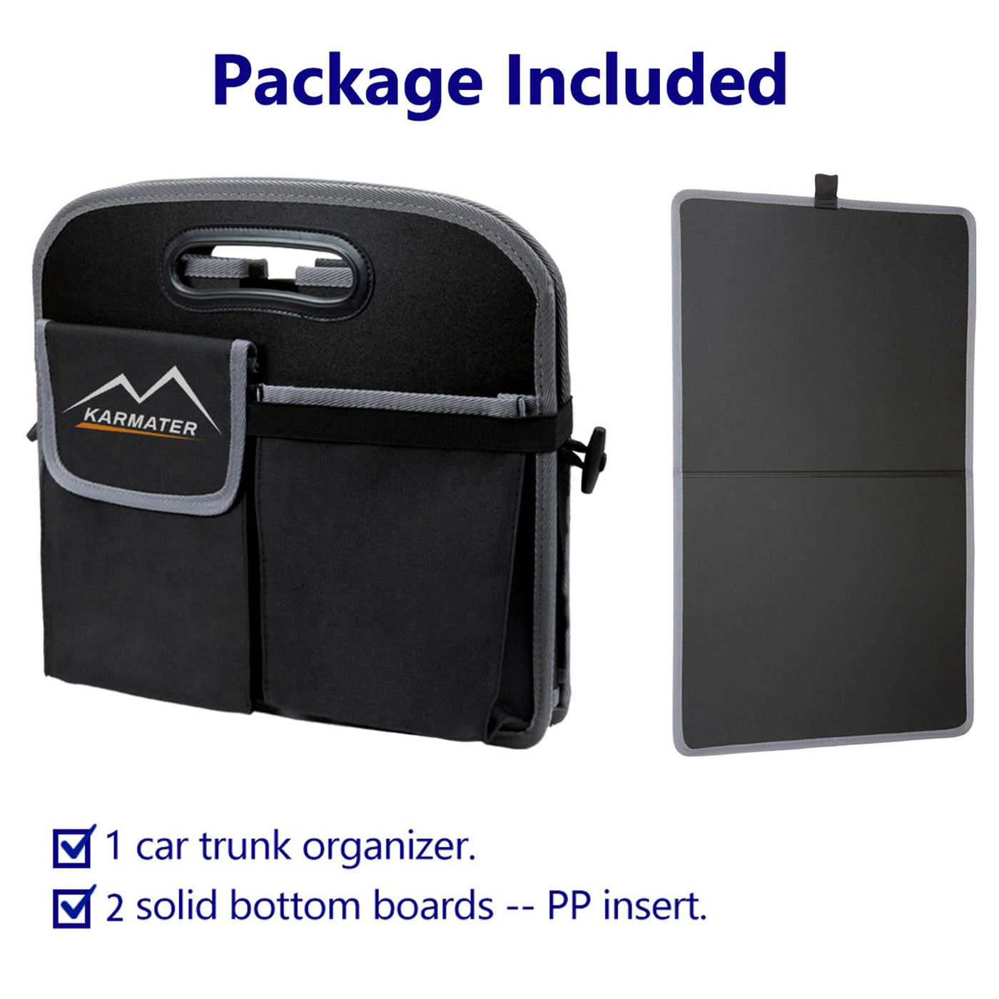 M KARMATER Car Trunk Organizer With 2 Compartments Machine Washable
