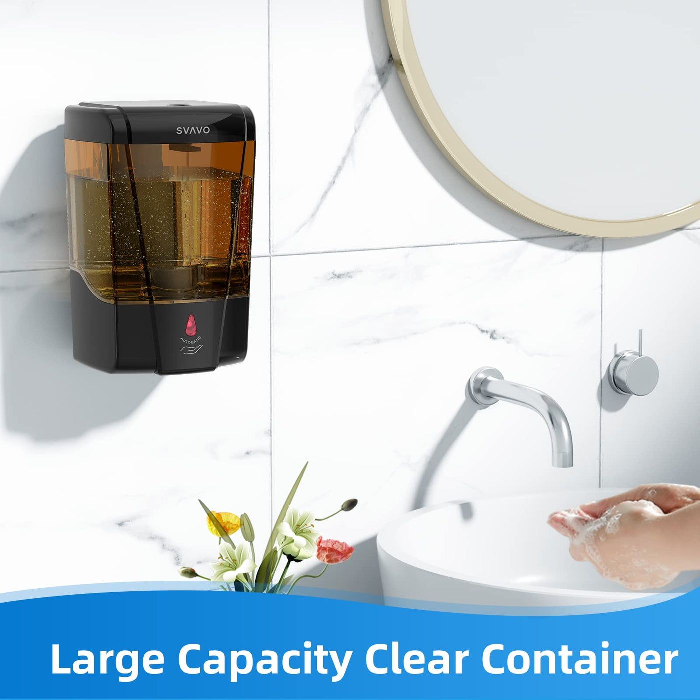 Automatic Soap Dispenser Wall Mount Hand Sanitizer 600ml Capacity