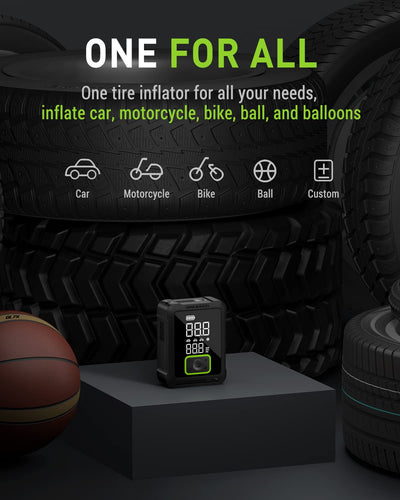 OAK & IRON Portable Tire Inflator Cordless Air Compressor 150PSI Fast Inflation