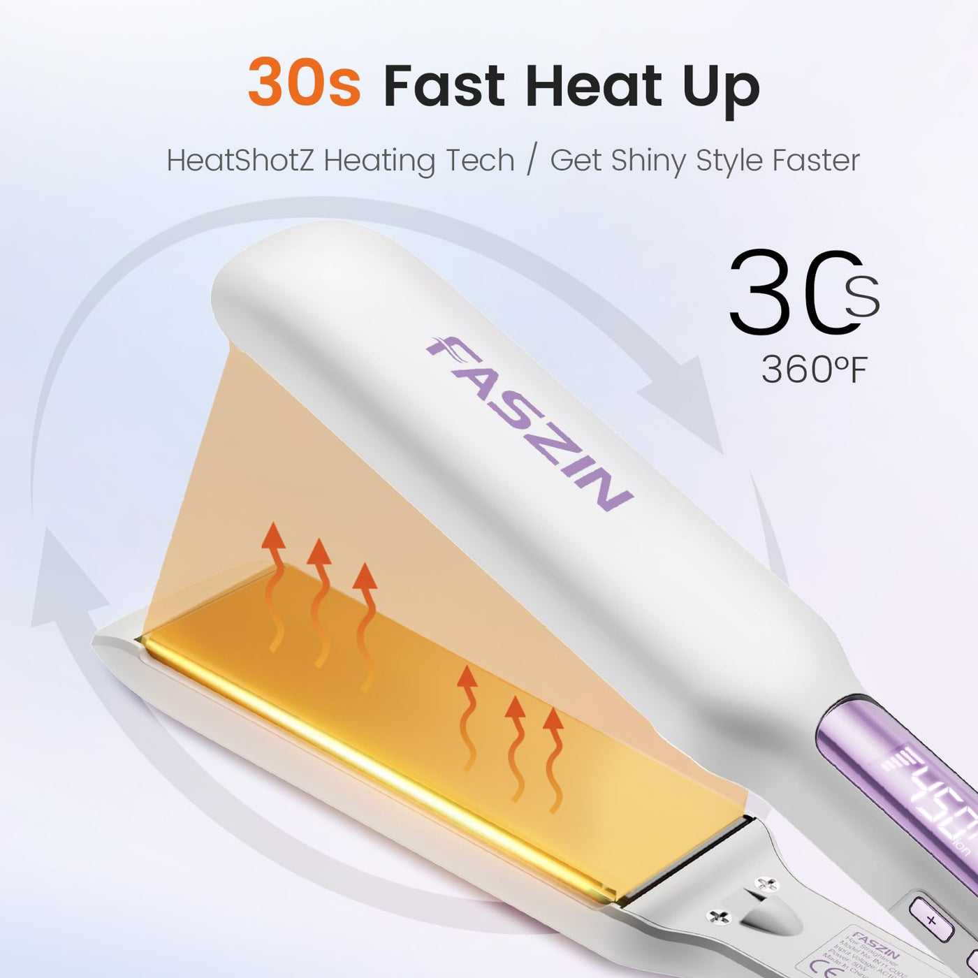 Hair Straightener Wide Plate 1.65 Inch For Smooth Styling