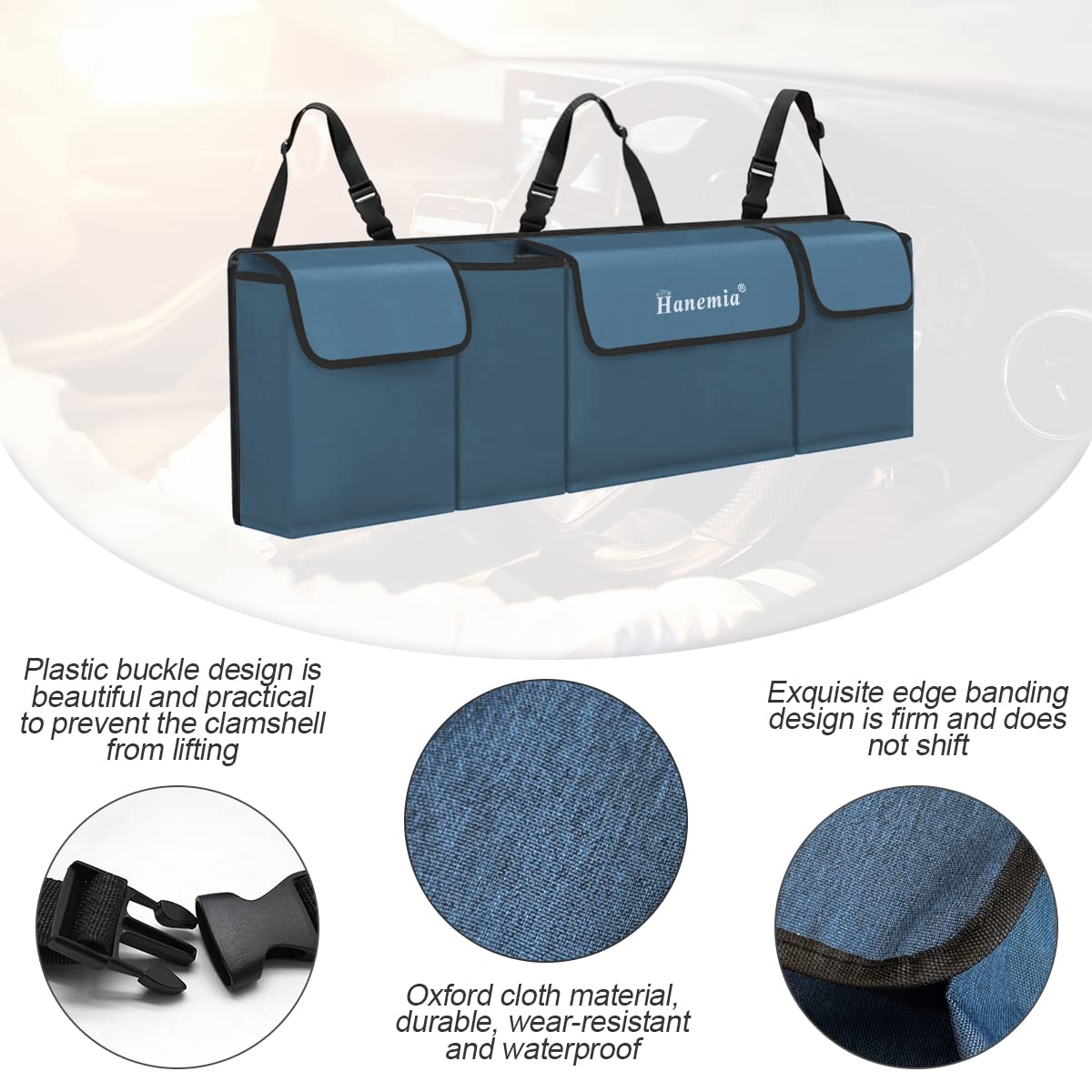 Car Trunk Organizer Waterproof Collapsible Storage Bag For SUV Truck MPV