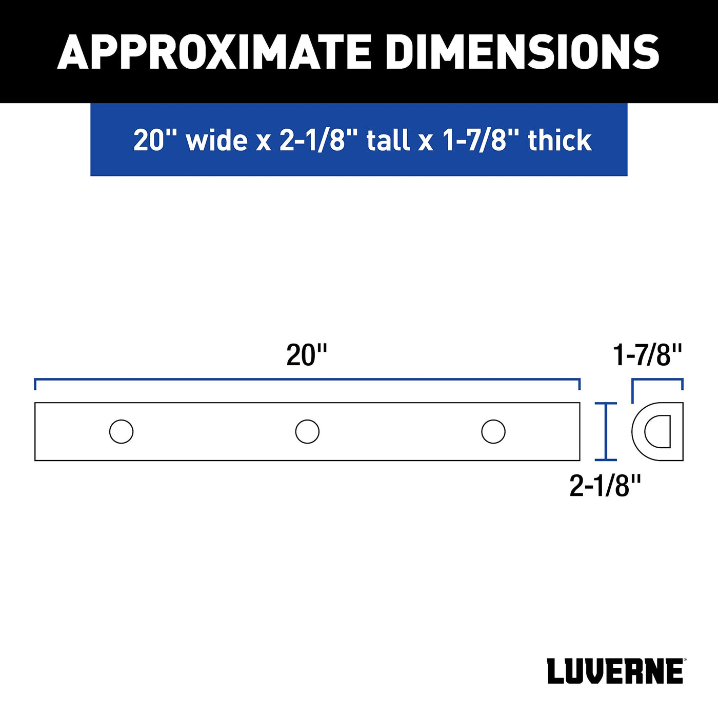 LUVERNE 20 Inch Rubber Bumper Guard Protector Strips 2-Pack