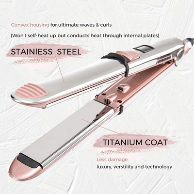 Flat Iron Hair Straightener Titanium Ionic For Smooth Styling