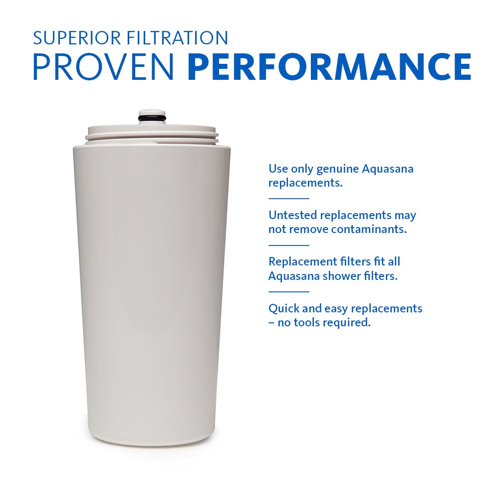 Shower Water Filter Replacement Cartridge Removes Over 90 Percent Chlorine