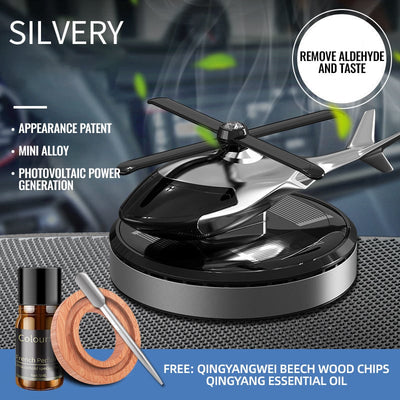 Metal Solar Helicopter Car Air Freshener For Vehicle Interior Decor
