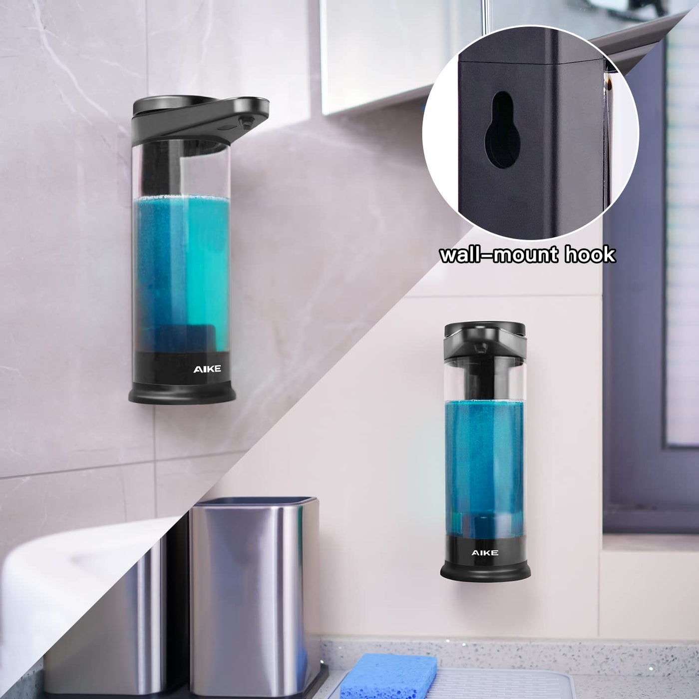 Automatic Liquid Soap Dispenser Rechargeable Touch-Free Kitchen Use