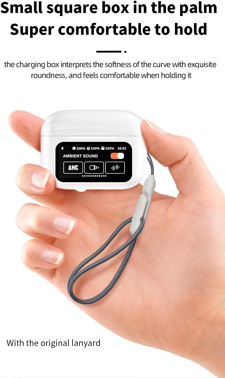 Wireless Earbuds With Touchscreen Control And Visible Display