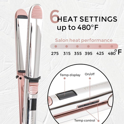 Flat Iron Hair Straightener Titanium Ionic For Smooth Styling