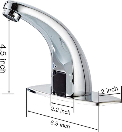 Automatic Sensor Bathroom Faucet Touchless With Hole Cover Plate