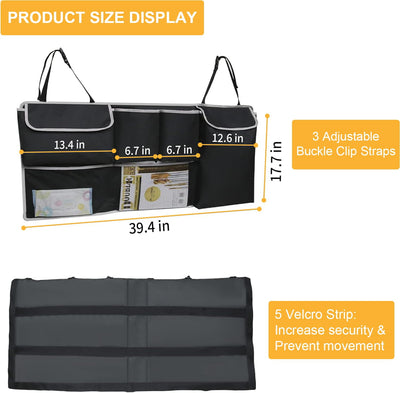 UYYE Car Trunk Organizer With 4 Pockets And 2 Mesh Pouches