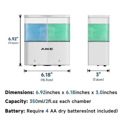 Double Automatic Soap Dispenser Wall Mount With Two Chambers