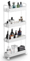 Bathroom Organizer Mobile Shelving Unit With Rolling Utility Cart