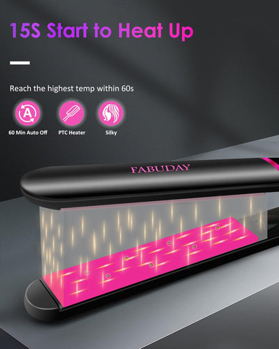 Hair Straightener Dual Voltage Fast Heating Ceramic Plates