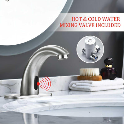Touchless Bathroom Sink Faucet With Automatic Motion Sensor Control