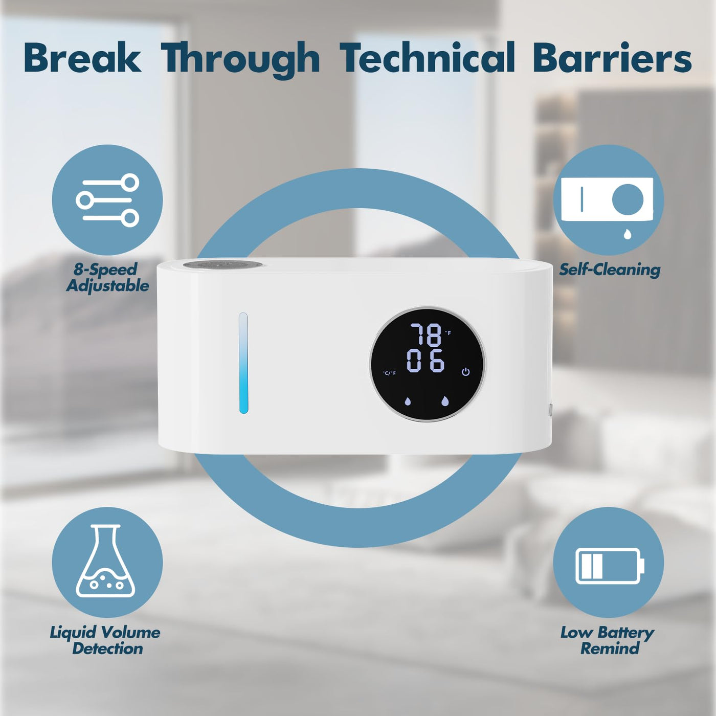 Touchless Soap Dispenser Wall Mounted 500ml Adjustable Waterproof