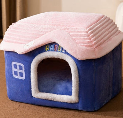 Foldable Dog House Warm Removable Nest Enclosed Pet Bed Sofa