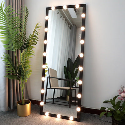 Illuminated Full-body Makeup Mirror With Touchscreen And Three Color Modes