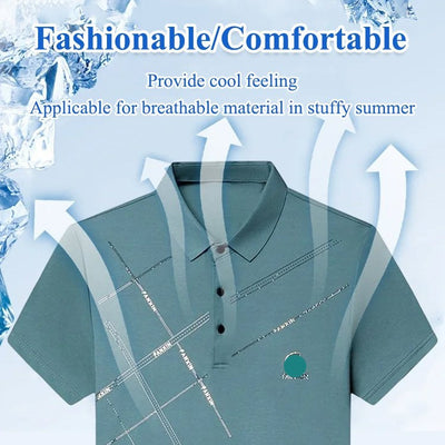 Men's Ice Silk Stretch Shirt Breathable Comfortable Summer Top