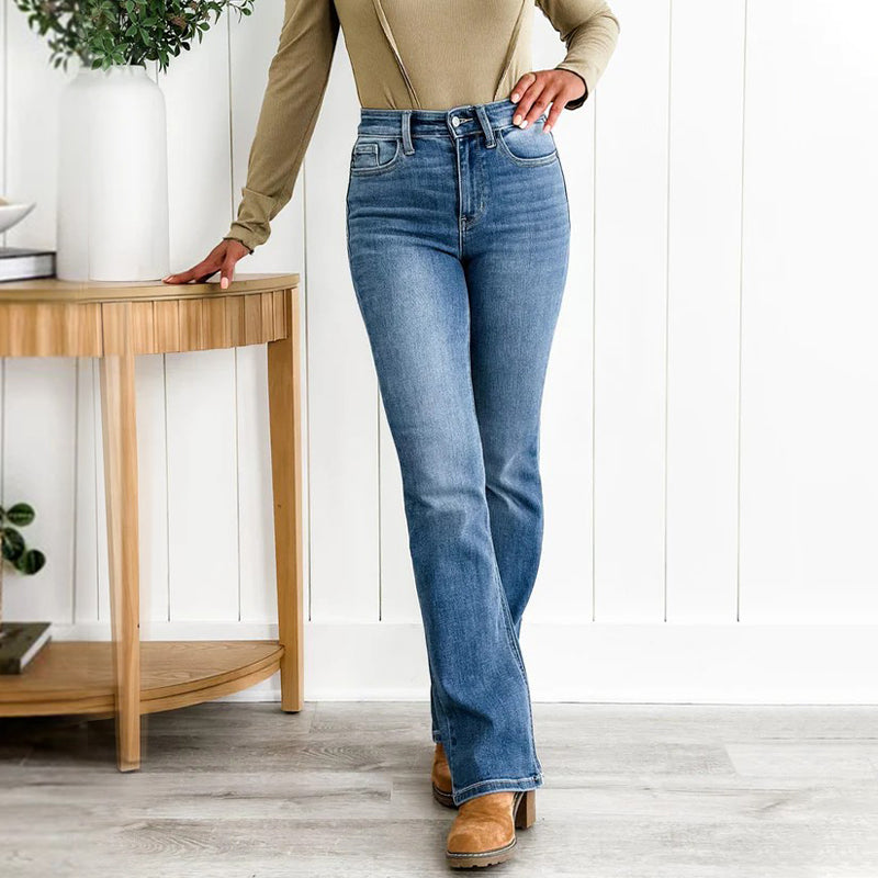 High Stretch Tummy Control Jeans Slim Fit Comfortable Denim