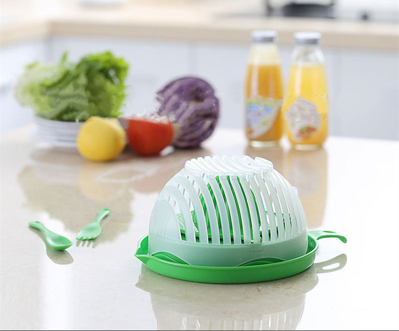 Creative Salad Cutter Bowl For Easy Fruit And Vegetable Preparation
