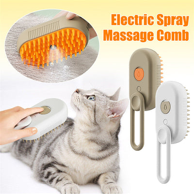 Steam Pet Brush 3 In 1 Electric Grooming Comb For Cats And Dogs