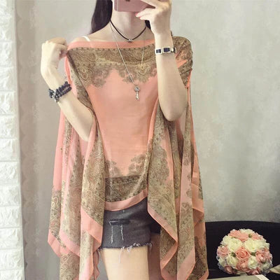 French Style Lightweight Sun Protection Shawl For Women