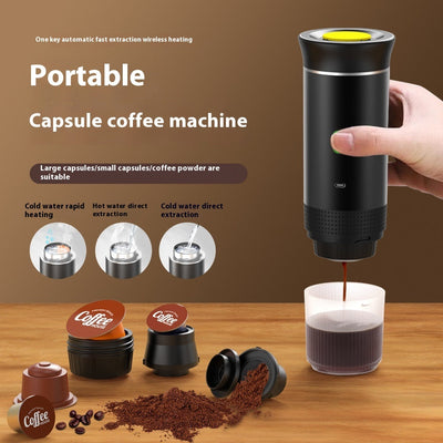 Portable Espresso Machine 3 In 1 Electric Coffee Grinder Maker Compact