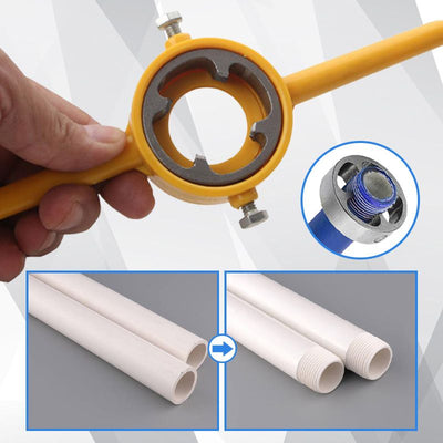 6-Piece Plastic Pipe Thread Die Set For Easy Pipe Connections