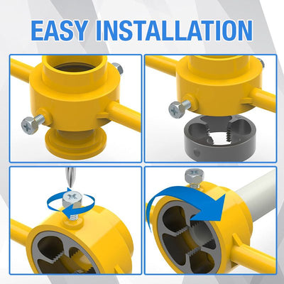 6-Piece Plastic Pipe Thread Die Set For Easy Pipe Connections