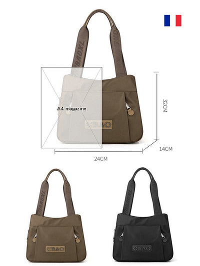 Large Capacity Nylon Crossbody Bag Spacious Lightweight Travel Tote