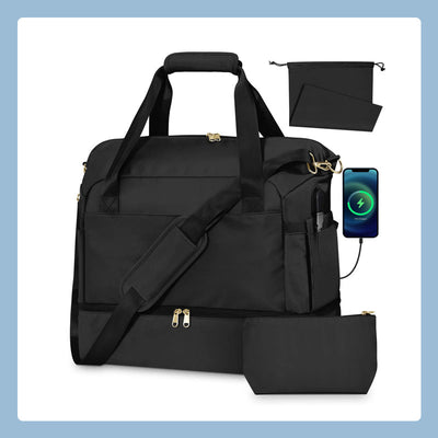 Large Capacity Travel Bag Durable Lightweight Spacious Luggage Tote