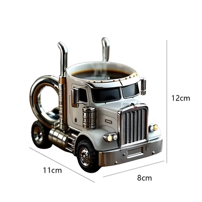 Truck Coffee Mug Durable Ceramic Travel Cup For Truckers